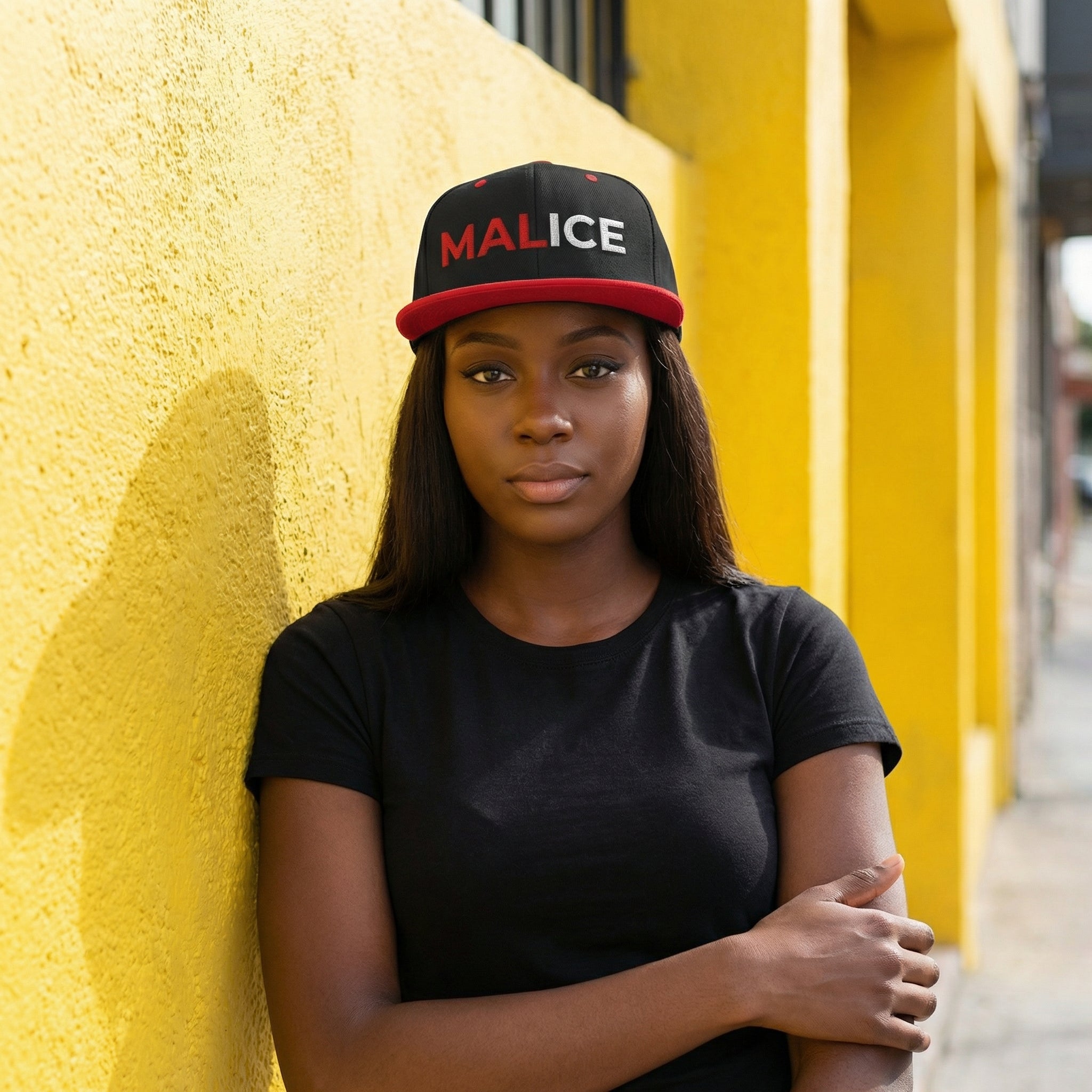 MALICE RED BRIM Snapback Hat