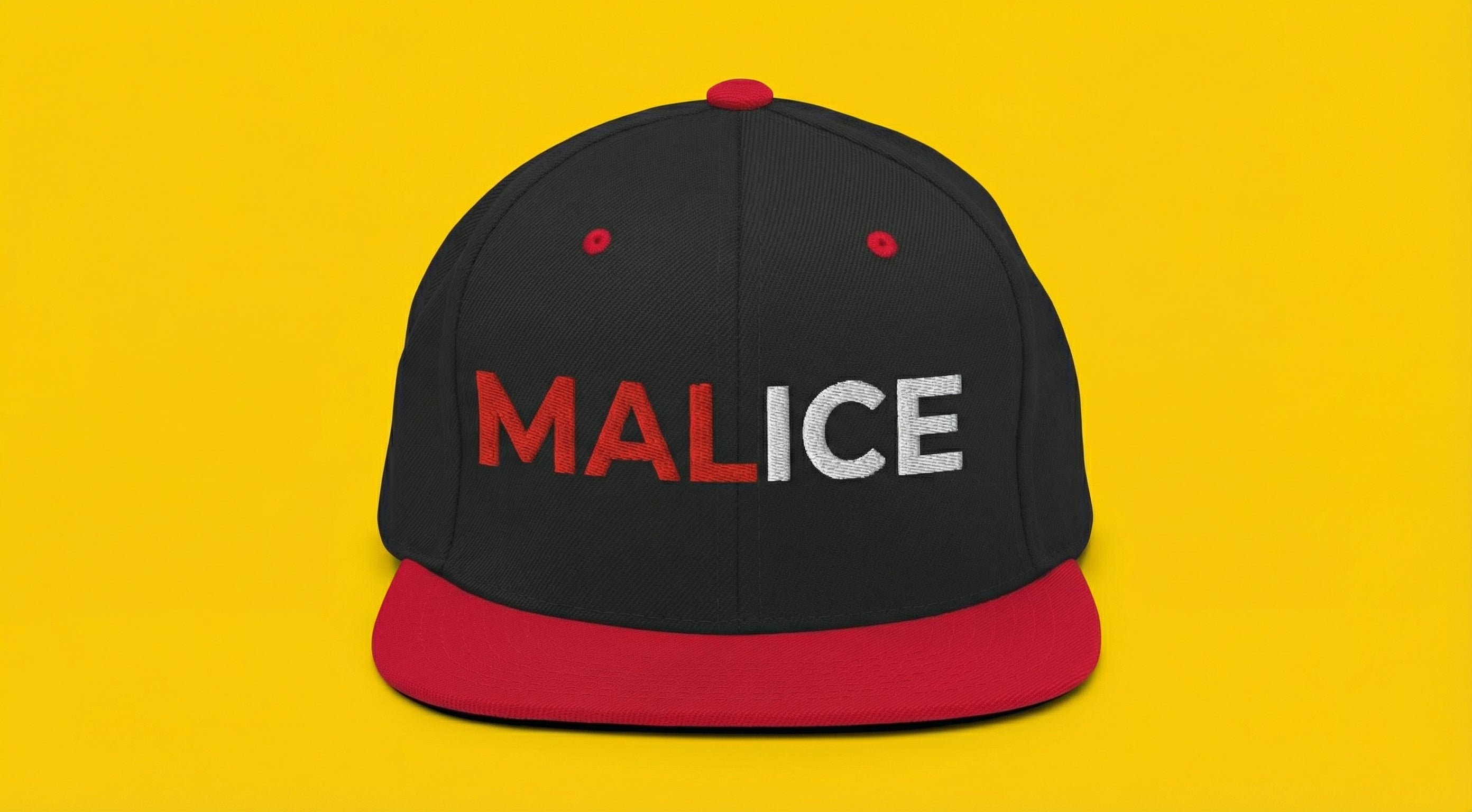 MALICE RED BRIM Snapback Hat