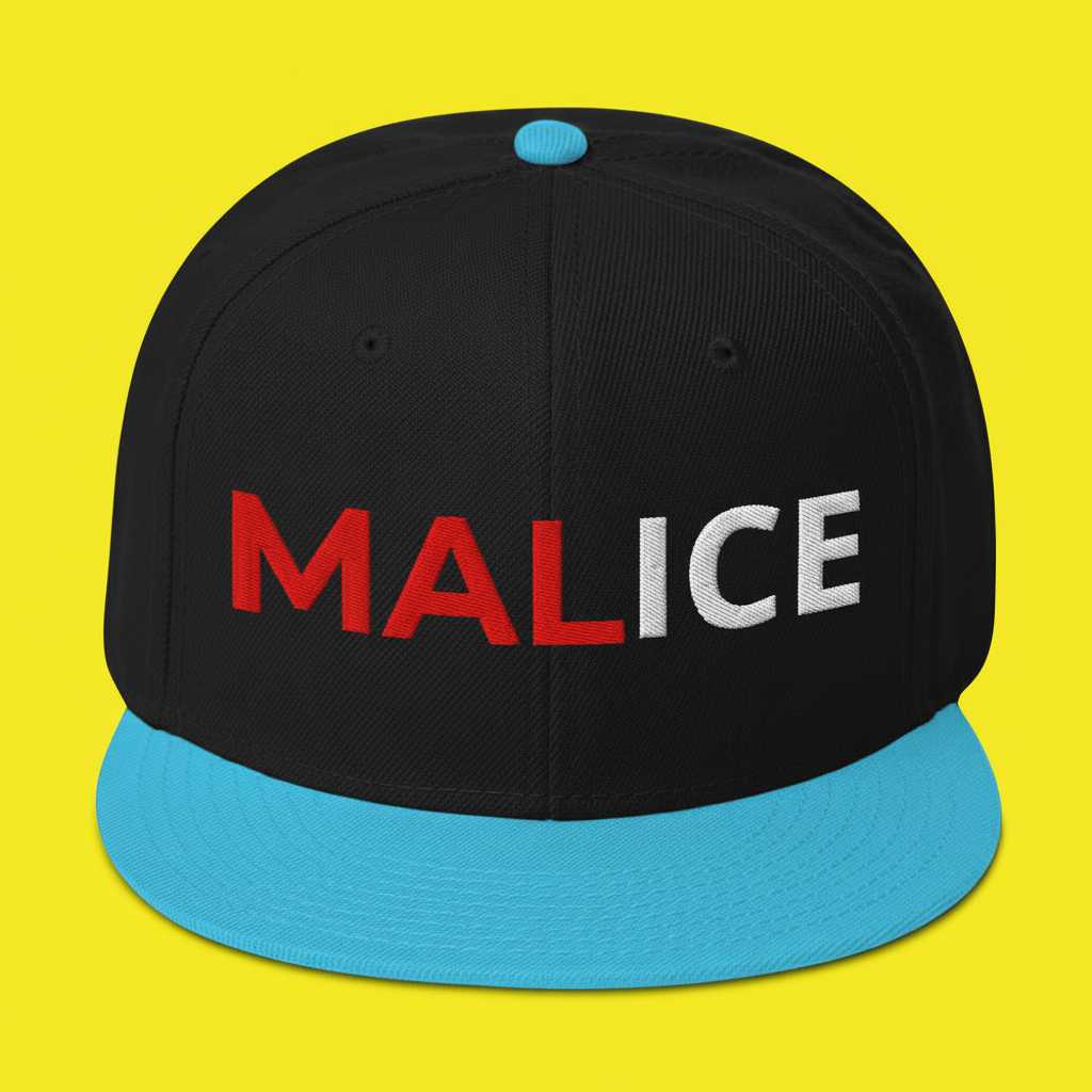 MALICE Statement Snapback Hat