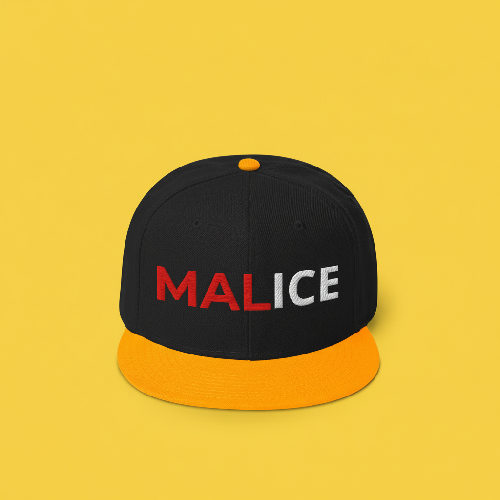 MALICE Statement Snapback Hat